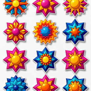 Mandalas & Rangoli - Sticker Sheet v16